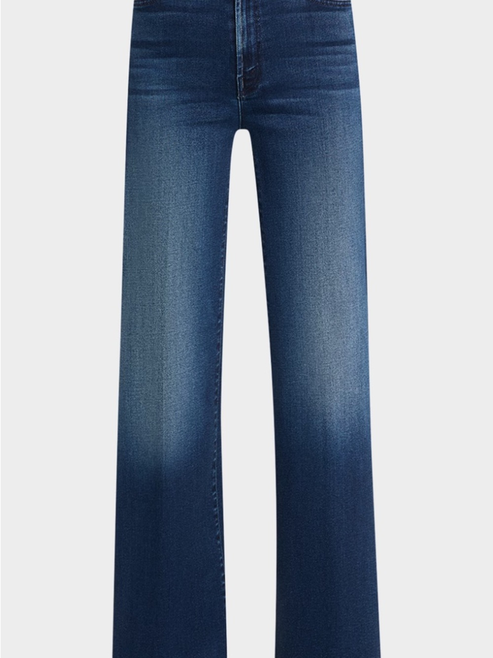 Mother High-Rise Wide Leg “The Hustler Roller Sneak” Jeans - Dark Blue